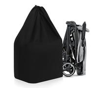 Abaodam Bolsa para Cochecito De Avión Doble Correa Cierre De Cordón Compatible Mayoría De Cochecitos Almacenamiento Práctico para Viajes Avión y Tren Color Negro para Padres Viajeros