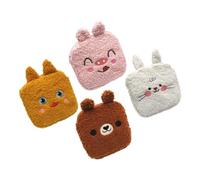 Abaodam Bolsa para Compresas Menstruales y Tampones Peluche Multiusos, Set 4 Piezas, Colores Surtidos, Almacenamiento Portátil para Mujer, Adecuado para Viaje y Uso Diario