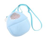 Abaodam Bolsa Transporte para Mascotas Pequeñas con Diseño Transpirable de Malla Bolsa Hombro Ajustable para Hámster y Conejos Cama Portátil Versátil para Viaje y Hogar Mediana Azul