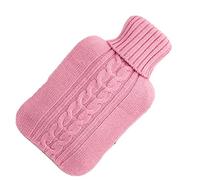 Abaodam Bolsas de Agua Caliente Funda de Punto Premium Bolsa de Agua Caliente Funda de Punto de Color Rosa para Uso Dormitorio