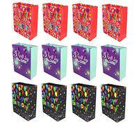 Abaodam Bolsas De De Cumpleaños 12pcs Bolsitas De Papel Recubierto Decorativas