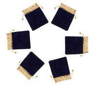 Abaodam Bolsas de Joyería de Terciopelo, Bolsas Pequeñas para Joyas, 15 Pcs, Azul, 12x16cm, para Viaje y Bodas, para Joyas y Pulseras