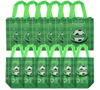 Abaodam Bolsas de Obsequio 12 Asas de Fútbol de Tela No Tejida Ideales para Fiestas Deportivas y Recuerdos, para Dulces y Pequeños Objetos
