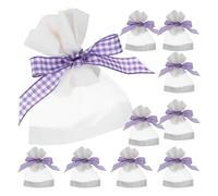 Abaodam Bolsitas Pequeñas Vacías para Lavanda 20 Pcs 9x12 Cm Bolsa de Gasa de Organza Ventana Abierta para Ambientador de Armario y Almacenamiento de Ropa Hogar