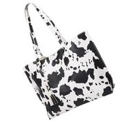 Abaodam Bolso de Hombro Grande Diseño de Grano de Vaca Bolso Multiusos para Mujer Bolsa de Mano de Vaca Resistente al Desgaste Adecuado para Viajes Compras y Uso Diario