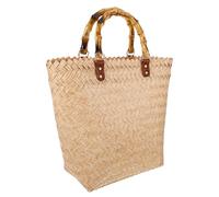 Abaodam Bolso de Mano Trenzado de Paja Natural, Bolso Bandolera para Mujer, para Uso Diario y Salidas de Verano