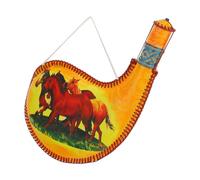 Abaodam Bota de Vino Portátil y Resistente de Pu Diseño Retro, Ligera Camping y Senderismo, Accesorio Adecuado para Baile y Uso Diario