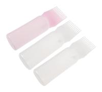 Abaodam Botella de Tinte Cabello 3piezas de Plástico Superficie Lisa y Capacidad de 120ml, Aplicador para Teñir sin Dañar Piel Adecuado para Casa y Peluquería