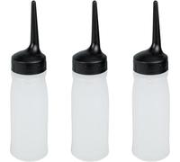 Abaodam Botellas Aplicadoras Exprimibles Pequeñas para Tinte de Cabello, 3 Piezas, Pp Resistente, Punta en Ángulo para Aplicación Precisa, Recargables y Portátiles, Uso Profesional