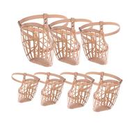 Abaodam Bozal Para Perro Ajustable De Plástico Con Correa Pu Set De 7 Piezas Diseño Transpirable y Cómodo Adecuado Para Entrenamiento y Control De Ladridos Para Perros Como Huskies y Golden Retrievers