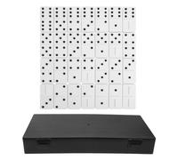 Abaodam Braille Game Dominoes Set Raised Dots Dominoes Set Lightweight Portable Resin Accessible Design for The Blind and Visually Impaired for Group Activity