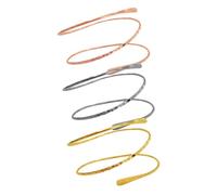 Abaodam Brazaletes de Metal Ajustables para Mujer Pulseras de Brazo Superior Pulsera Abierta 3 Piezas Rosa Dorado Plateado Moda Punk Obsequio Elegante
