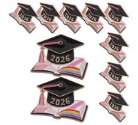 Abaodam Broche de Birrete de Graduación 2026, 10 Piezas, Aleación de Zinc Esmalte, Insignias Conmemorativas para Estudiantes y Maestros, Joyería Ligera para Mochilas, Ropa y