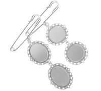 Abaodam Broche de Graduación Metálico Redondo para Sublimación, Imperdible de Solapa, Decoración para Fiesta de Graduación, Accesorio DIY para Ropa y Mochila, Set de 2 Piezas