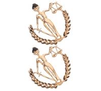 Abaodam Broche de Justicia para Hombre 2 Piezas Prendedor de Solapa de Aleación Dorada Colgante de Abogado Vintage Accesorio Formal para Traje y Uniforme Profesional