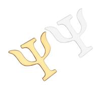 Abaodam Broche de Metal Símbolo de Psicología Psi y Letras Griegas, Juego de 2 Piezas Dorado y Plateado, Alfileres para Ropa de Mujer, Accesorio Vintage para Chaquetas, Mochilas y Regalos