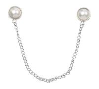 Abaodam Broche de Perla Accesorio de Aleación de Zinc y Plástico Pecho Cadena Delicada y Adorno de Prendas para Ropa Adecuado para Fiestas
