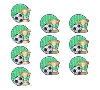 Abaodam Broche de Solapa de Fútbol de Aleación Esmalte Brillante, Set de 10 Pines Deportivos para Camisetas, Mochilas y Gorras, Accesorio para Aficionados al Fútbol y Eventos Deportivos