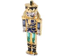 Abaodam Broche Decorativo de Soldado Cascanueces Pequeño de Aleación Broche de Solapa Azul y Verde Lindo Pin de Solapa para Ropa Sombreros y Chales en Días Festivos y Celebraciones