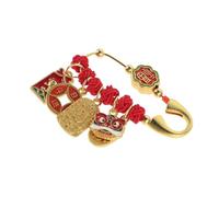 Abaodam Broche Imperdible de Protección para Bebés con Cuerda Roja Tradicional China, Metal y Tela, Multi-funcional para Maternidad y Ropa Infantil, Amuleto Feng Shui