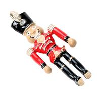 Abaodam Broche Navideño de Metal Diseño de Cascanueces Soldado Pin Decorativo para Ropa de Mujer Accesorio Festivo para Navidad y Broches para Mujer