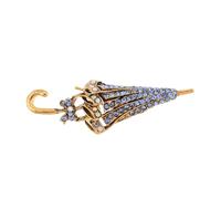 Abaodam Broche Paraguas Vintage con Pedrería Brillante para Mujer y Hombre Accesorio Elegante para Ropa y Trajes Prendedor Distintivo para Vestimenta Femenina