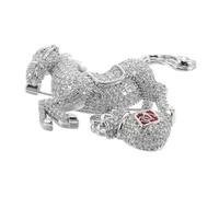 Abaodam Broche Rhinestone Caballo Vintage con Bolsa de Dinero y Motivo Zodiacal Pin Decorativo de Aleación para Ropa Bufandas y Vestidos Accesorio de Moda para Mujer