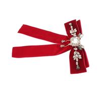 Abaodam Broche Vintage para Chaqueta Lazo de Cinta de Terciopelo Negro Pedrería Brillante Estilo Victoriano Accesorio Elegante para Blusas Abrigos y Eventos Formales