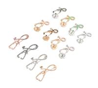 Abaodam Broches de Doctor Aleación 12 Pcs Multicolor Retro Forma Estetoscopio Insignia de Enfermera Pin Decorativo Obsequio para Médicos Estudiantes de Medicina Estilo Estilo Aleatorio