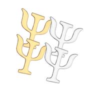 Abaodam Broches de Metal Símbolo de Psicología, 4 Piezas (2 Dorados 2 Plateados), Accesorio Vintage para Ropa Mujer, Broches Decorativos para Chaquetas, Regalos para Niñas