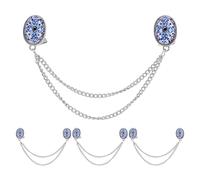 Abaodam Broches para Bufanda Tipo Chal Vintage, 4 Pinzas Cadena para Suéter y Cárdigan, Clips Pequeños Decorativos para Mujer, Fijación Antideslizante para Ropa y Bufandas