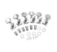 Abaodam Cabezal de Afinación de Guitarra de Metal Plateado para Guitarra Folk Pomo de Sintonización Resistente y Duradero Repuesto Esencial