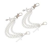 Abaodam Cadena Decorativa para Zapatos Multi-capa con Colgante Robot Accesorios para Zapatillas Adornos de Moda para Mujer Fácil de Colocar y Quitar Estilo Punk y Casual