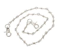 Abaodam Cadena Para Jeans De Metal Antioxidante Diseño De Hebilla Para Estilo Punk Hip Hop y Accesorio De Ropa Duradero