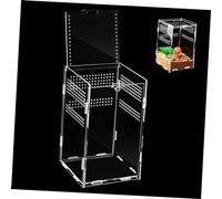 Abaodam Caja Caja de alimentación recinto de tarántula Jaula de araña saltadora Recinto Reptiles Recinto de Reptiles recinto de Serpientes recipientes Transparentes para alimentación