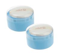 Abaodam Caja De 2 Piezas Estuche De Polvos De Talco Caja De Polvo Soplo De Maquillaje En Polvo Caso De Soplo De Polvo Soplo De Polvo Para Polvo Corporal Titular De Polvo Suelto Blue