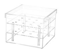 Abaodam Caja de Acrílico Transparente para Flores Preservadas 16 Compartimentos Contenedor para Arreglos Eternos Adecuado para Embalaje de Flores Secas en Bodas y San Valentín