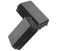 Abaodam Caja de Almacenamiento de Supervivencia Portátil Negra, 2 Unidades, Estanca Prueba de Golpes para Actividades al Aire Libre y Supervivencia en Campo