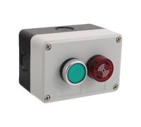 Abaodam Caja de Control para Botón de Interruptor Resistencia al Impacto, Doble Control, Plástico Resistente y Diseño de 2 Orificios para Uso Industrial al Aire Libre