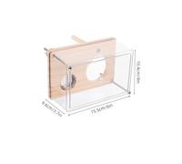 Abaodam Caja de cría de aves transparente para periquitos y cacatúas, nido de mascotas, cómodo nido de madera para incubar y criar, fácil de limpiar y mantener el medio ambiente