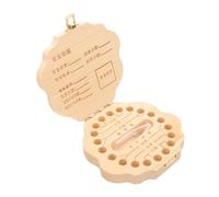 Abaodam Caja de Dientes de Leche de Madera Caja de Recuerdo Segura y Resistente para Niños y Adecuado para Guardar el Pelo Fetal Conservar los Dientes