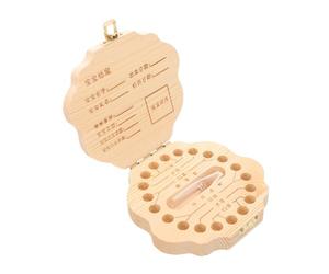 Abaodam Caja de Dientes de Leche de Madera Caja de Recuerdo Segura y Resistente para Niños y Adecuado para Guardar el Pelo Fetal Conservar los Dientes