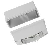 Abaodam Caja de Distribución Eléctrica de 2 Vías Protección Ip65 Resistente al Agua para Uso Exterior en Viviendas Carcasa Abs y Ventana Transparente