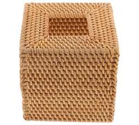Abaodam Caja de Pañuelos Cuadrada de Ratán Vintage para Sala y Restaurante, Organizador Funcional para Papel y Fácil Dispensación de Servilletas