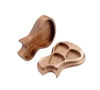 Abaodam Caja de Púas de Guitarra de Madera Maciza Marrón Claro Estuche Protector Resistente al Agua y Polvo Diseño Creativo para Almacenamiento Práctico y Portátil Adecuado para