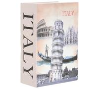 Abaodam Caja de Seguridad Cerradura de Combinación Caja Decorativa en Forma de Libro Estilo Torre de Pisa Oculto de Dinero y Objetos Personales Portátil para Hogar y Oficina