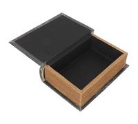 Abaodam Caja Decorativa Estilo Biblia Pequeña de Madera para Embalaje Navideño, Almacenamiento de Dulces y Chocolates, Diseño Clásico Festivo para Decoración y Obsequio de Navidad