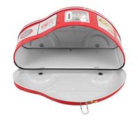 Abaodam Caja Metálica para Ahorro Infantil con Cerradura Diseño de Coche Rodante Hojalata Roja Hucha Resistente para Niñas Guardadineros Educativos y Portabolígrafos