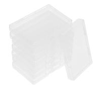 Abaodam Caja Plástica Transparente Portátil para 8 Tarjetas Tapa Abatible Resistente al Agua para Tarjetas de Visita y Juegos Uso en Reuniones y Eventos