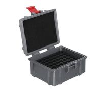 Abaodam Caja Resistente al Agua para Almacenamiento de Pilas AAA con 48 Compartimentos Separados y Material Petg Tamaño 12x11x6cm Adecuado para Oficina y Hogar